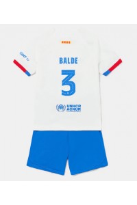 Fotbalové Dres Barcelona Alejandro Balde #3 Dětské Venkovní Oblečení 2023-24 Krátký Rukáv (+ trenýrky)